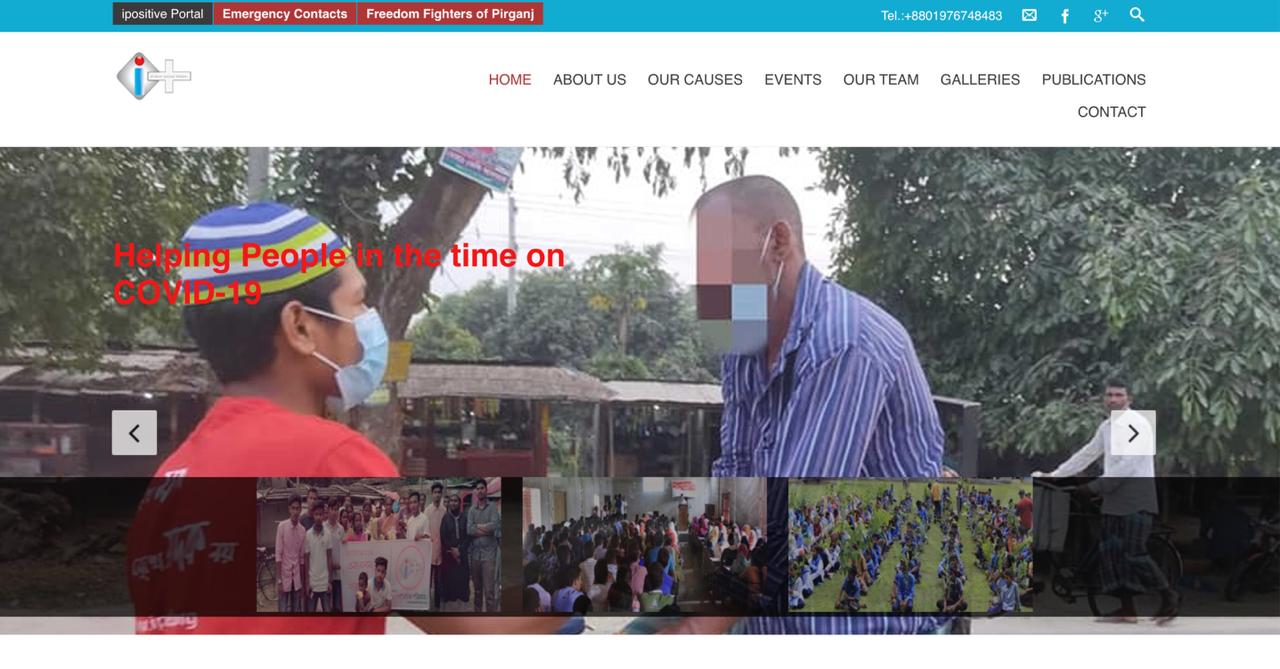 iPositive BD - Live NGO Website Project